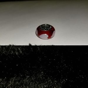 Pandora Red Love  Hearts Murano Glass Bead